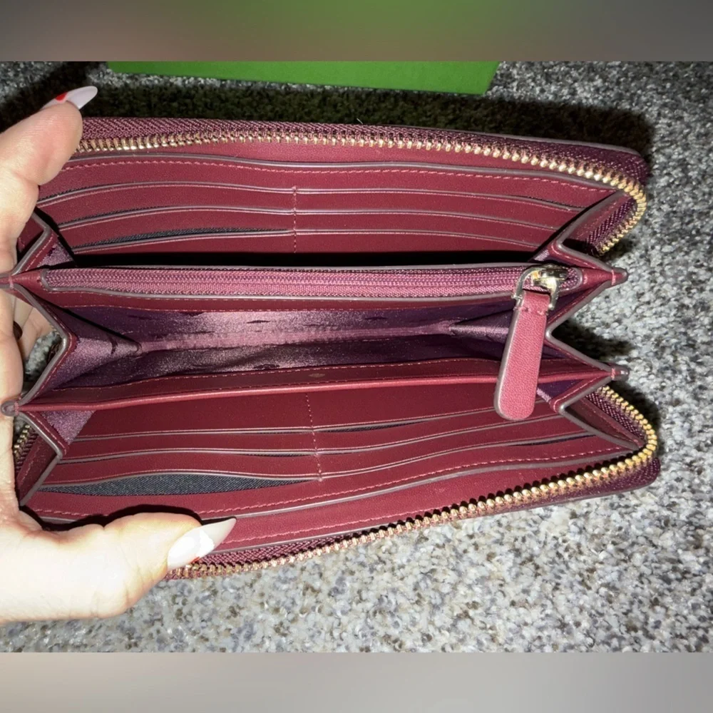 Kate Spade floral zip around wallet